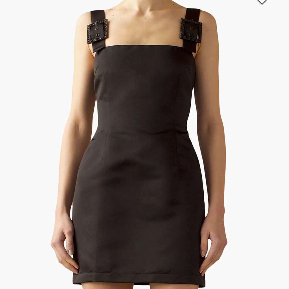 Cynthia Rowley Black Mini Dress with Embellished Straps